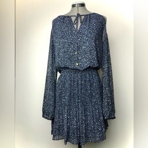 Michael Kors Women’s Blouson Cold Shoulder Long Sleeve Dress Size Small